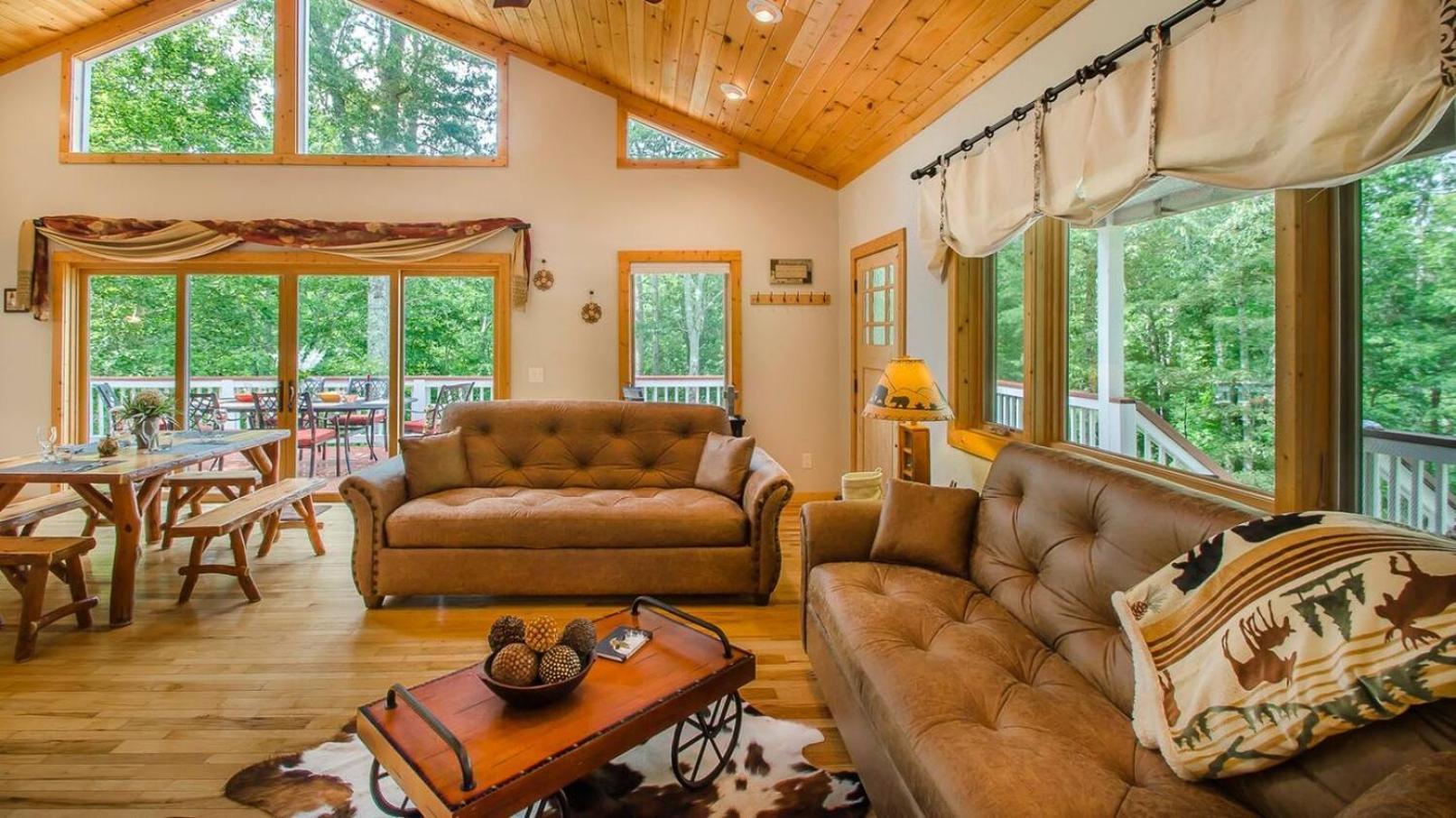Serene Mountain And Sunset Views 3Bd Cabin フランクリン エクステリア 写真